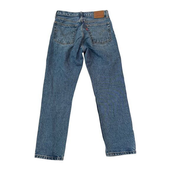 Levi's Premium Big E 501 Original Cropped Medium Wash Denim Jeans Women size 26 - Picture 8 of 9